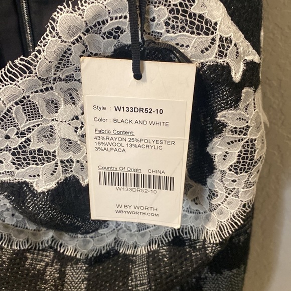 W by Worth Dappled Tweed Strapless Dress - Size 10 - Picture 5 of 11